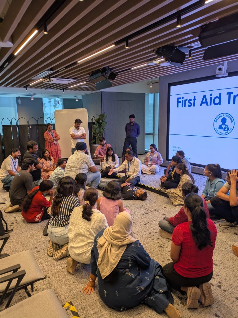 First aid training session